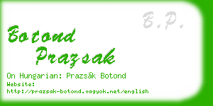 botond prazsak business card