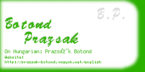 botond prazsak business card